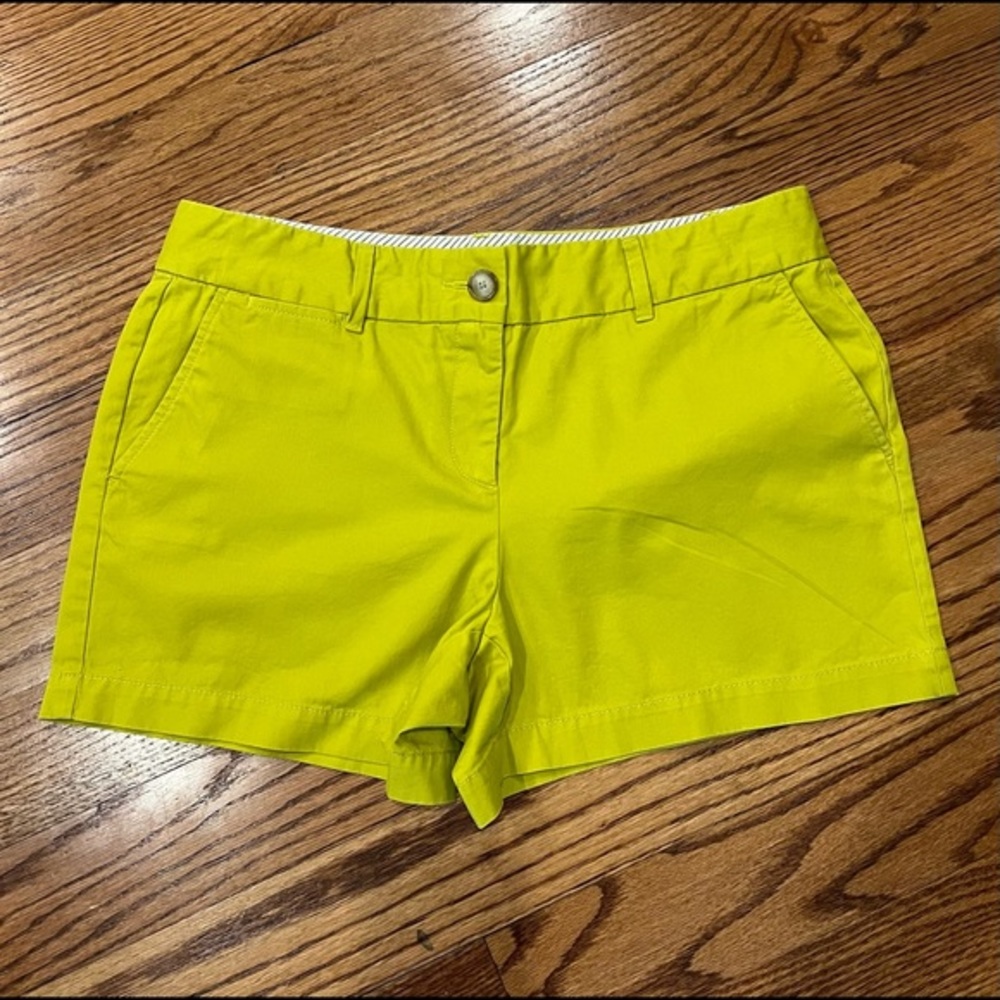 Ann Taylor Loft shorts,  size 8, lime/yellow color, high rise 10”.